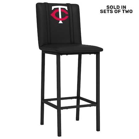 Dreamseat Bar Stool 500 with Minnesota Twins Secondary, 2PK XZ500BSDBLK-PSMLB21061A